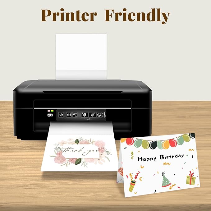 100 Pack Goefun Blank Cards and Envelopes 5x7 White for Invitations