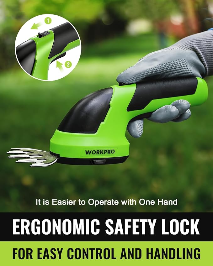 WORKPRO 7.2V Cordless Grass Shear & Shrubbery Trimmer
