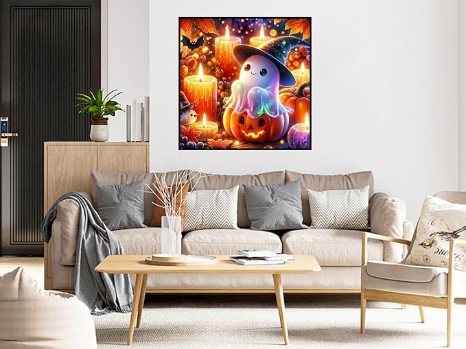 Benjenes Halloween Ghost Diamond Art Kits for Adults, Diamond Painting Kits
