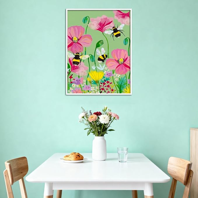 Amaieuin Flowers Diamond Painting for Adults,Flower Diamond Art Painting for Adults,5D Diamond Painting for Home Decor and Gifts 12x16in