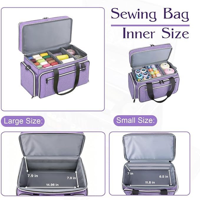 Anitor Sewing Supplies Organizer, Double Layer Sewing Storage Organizer