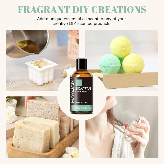 MAYJAM Eucalyptus Essential Oil for Diffuser Skin Care, 3.38FL.OZ