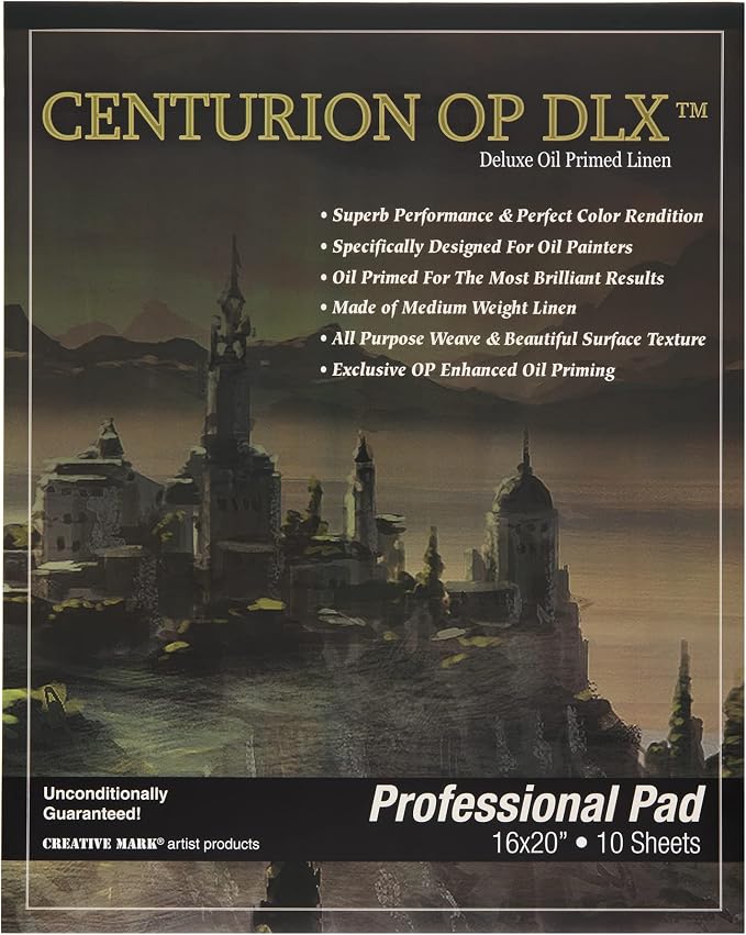 Centurion Deluxe Oil Primed Linen Pad 16"x20" - 4 Pack