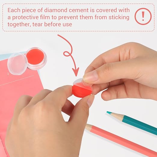 30 Pcs Wax Glue for DIY Diamond Painting, 10 Pack Diamond Art Wax with Storage Box, Diamond Painting Embroidery Accessories for Adults