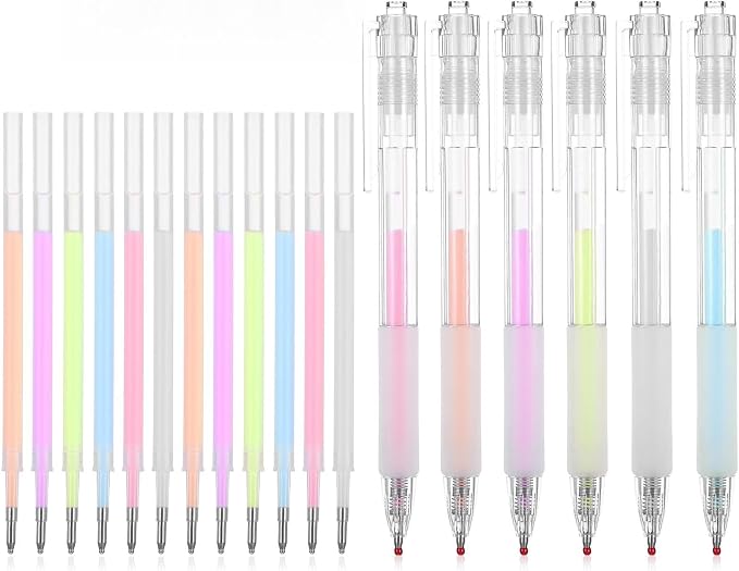 Quick Dry Glue Pen 24Pcs Ballpoint Roller Glue Pen Tacky Pens, 18
