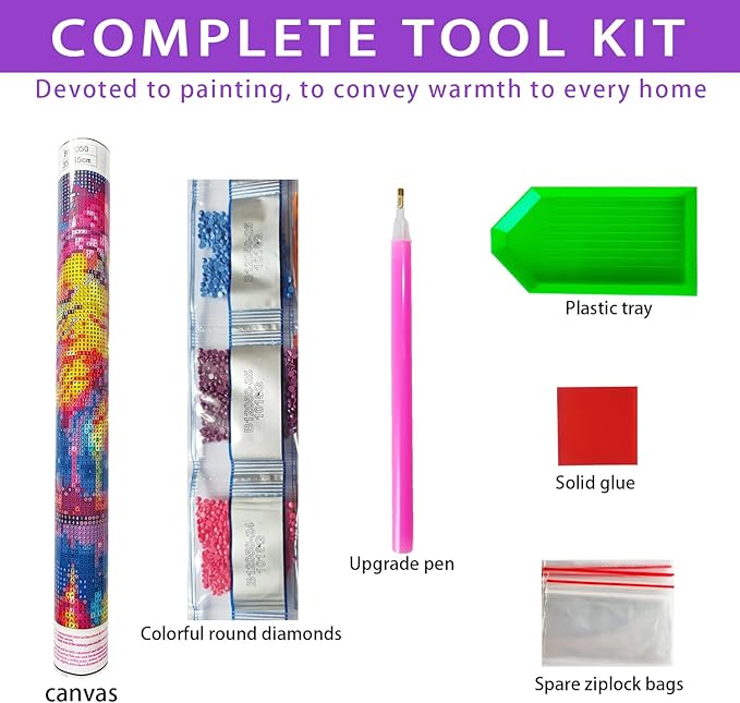 JXDXDJ 5D Diamond Painting Kits for Beginners,Ancient Tree Full Drill Diamond Art Kits for Adults,DIY American Flag Round Diamond Dots for Adults Crafts,Gem Painting Home Wall Decor 13.78x13.78 Inch