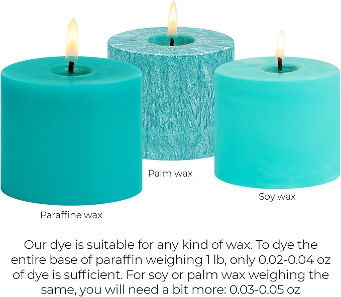 Aquamarine Candle Dye 2oz for Soy Candle Making – Wax Color Chips | Highly Concentrated Candle Wax Dyes – Candle Shop Premium Color Dye Chips for Soy Wax, Beeswax, Paraffin