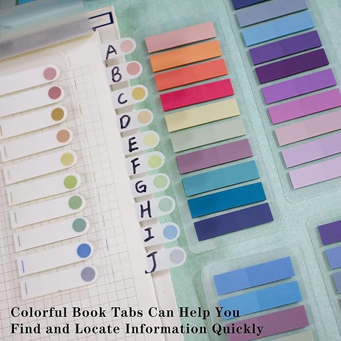 ELII Tabs 800Pcs Sticky Index Tabs Page Markers,Writable and Transparent