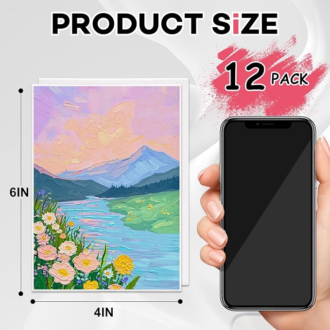 ESRICH 12 Pack 4x6 Inch Small Canvases for Painting, Painting Canvas 4x6 Inch Cotton Primed Acid Free Mini Blank Canvas Panels for Oil Paint,Watercolor,Acrylic Paint, Gouache, Tempera