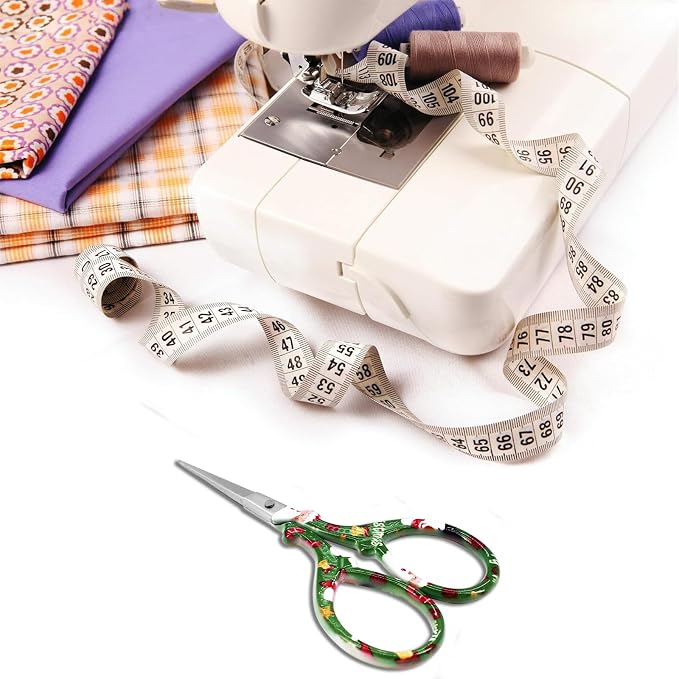 3.6 inch Scissors with Sheath for Embroidery Knitting Craft Yarn | Stainless Steel Scissors with Leather Scissor Cover Little Straight Stainless Steel Pointed Tip Shears for Thread Cutting