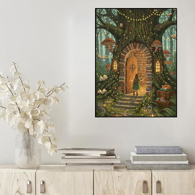 HHMATITS Tree Diamond Art Kits for Adults, Diamond Painting Kits 12×16IN