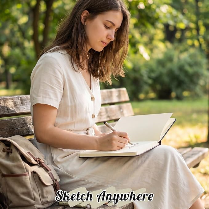 Hardcover Sketch Book 5.5 x 8.5 In, 40 Sheets, 140Gsm Drawing Paper