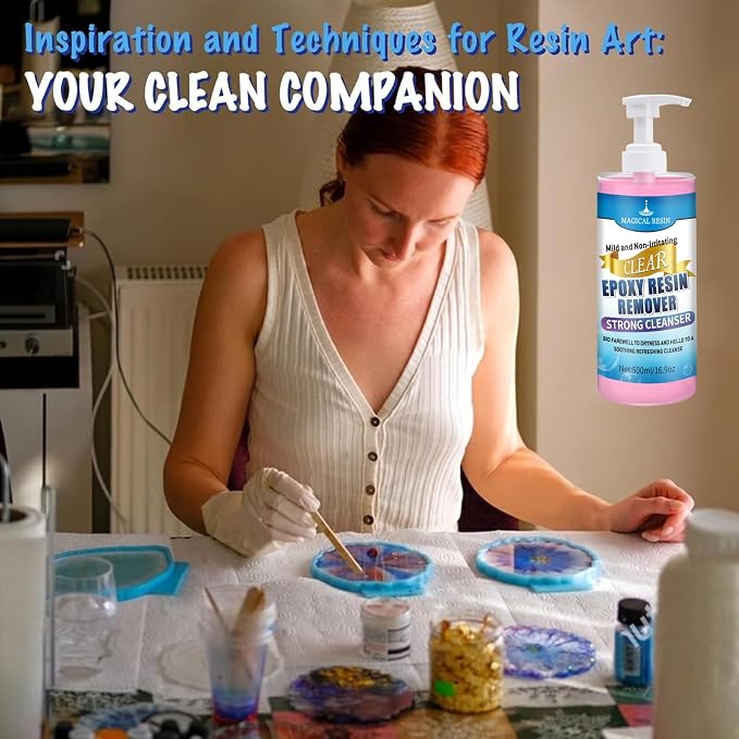 Hands Resin Remover Gel - All Natural Epoxy Resin Cleaner - Magical Cleanser for Artists - Epoxy Remover - Glue, Silicone, Paint & Glitter Soap- For Soft and Moisturized Skin