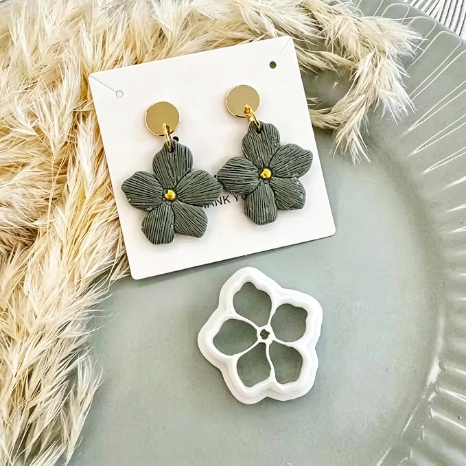 13 Pcs Floral & Leaf Polymer Clay Cutters Set - Daisy, Sunflower & Leaf Imprint Cutters for Polymer Clay Jewelry Making, Fit Summer & Valentine's Day Gift for Friends, Sisters & Wives