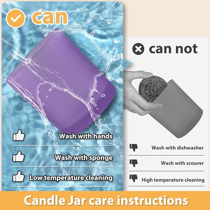 SHOWIN 10 OZ Thick Candle Jars for Making Candles 15 Pcs, Empty Jars with Wood Lids for Candle Making, Sample Container, Frosted Purple