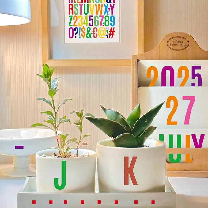 Letter Stickers 30 Sheets 1500 PCS Large Alphabet Sticker 2 Inch Vinyl Self Adhesive Stick on Stickers for Water Bottles Cup Mailbox Number Address Crafts Scrapbook Bulletin Board Decor (Colorful)