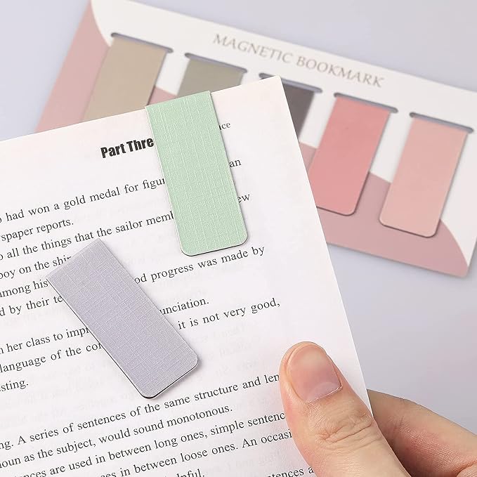 15 Pieces Bookmark, Magnetic Bookmarks for Women, Men, Book Lovers, Page Markers for Students Teachers Reading (Misty, Ocean, Emerald) (Pack of 3)