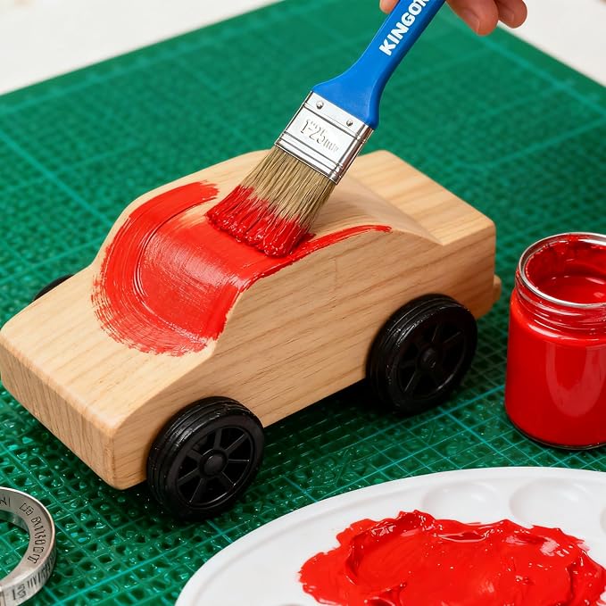 King Origin Paint Brush Set, 10 Pack Paint Brush 0.5" 1" 1.5" 2" 2.5" | Chip Brush, Small Paint Brushes Bulk, Paint Brushes for Walls Home Decor Furniture Crafts Detail Painting