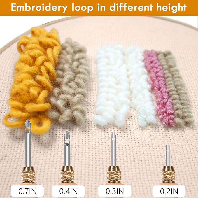 Pllieay Punch Needle, Wooden Punch Needle Tool for Punch Needle