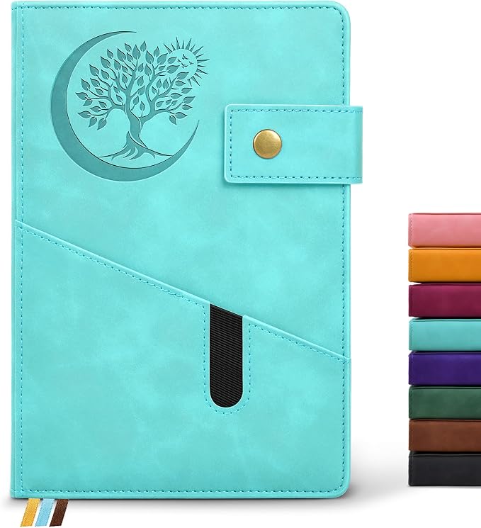 PAIBAS Lined Journal Notebook for Men, A5 Leather Journals for Writing Women, Hardcover Notebooks for Work,School,Note Taking,Travel,Business,Personal daily Diary,200 Page College Ruled (5.9" x 8.4")