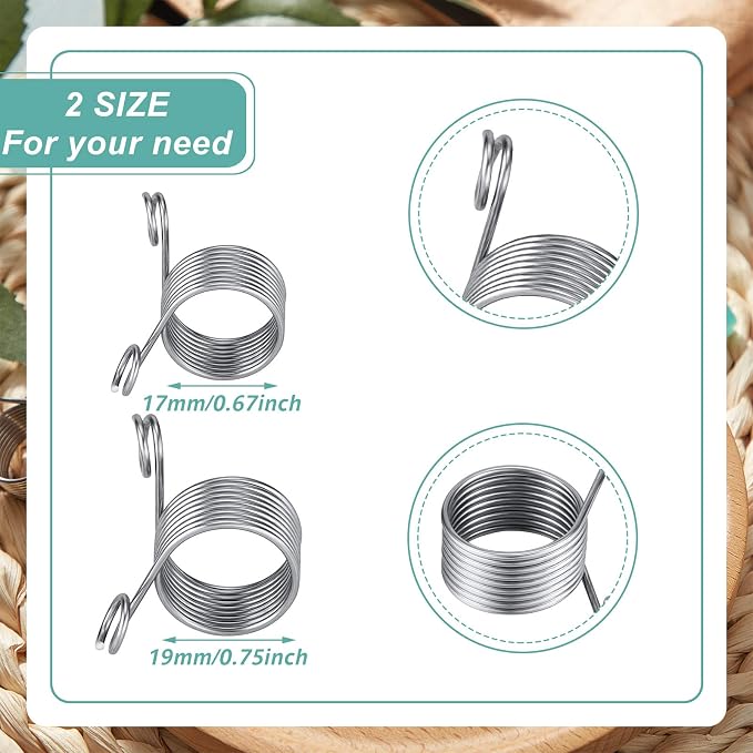 8 Pieces Yarn Guide Finger Holder Knitting Thimble Hand Knitting Supplies, 4 Plastic Yarn Guide, 2 Metal Stainless Steel Thimble Finger Holder, 2 Adjustable Braided Ring for Crochet Craft