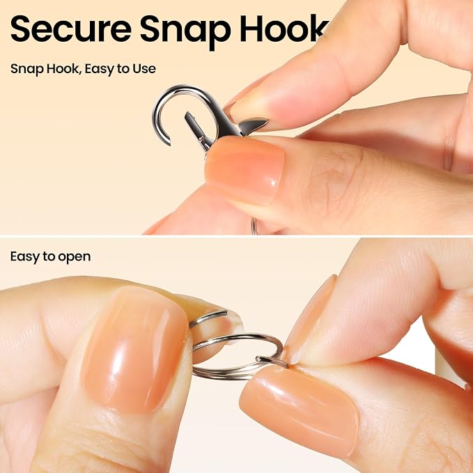 LEOBRO 160PCS Lobster Claw Clasps and Key Rings, Keychain Making kit, Keychains Clips and Key Chain Ring, for Key Chains, Jewelry Making, Art Crafts, Gold & Silver