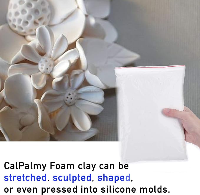 Moldable Cosplay Foam Clay (White) – High Density and Hiqh Quality for Intricate Designs | Air Dries to Perfection for Cutting with a Knife or Rotary Tool, Sanding or Shaping
