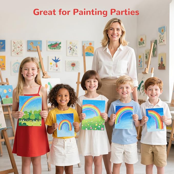 160 Pack 5x7 Inch Small Painting Canvas Boards for Kids Blank Canvas Panels | White 100% Cotton for Acrylics Oil Watercolor Tempera Paints Art Class Supplies