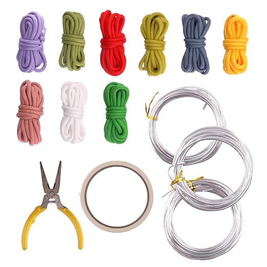 BoFUN Knitted Wire Art Kit for Adults &Teens, Flower Craft Set