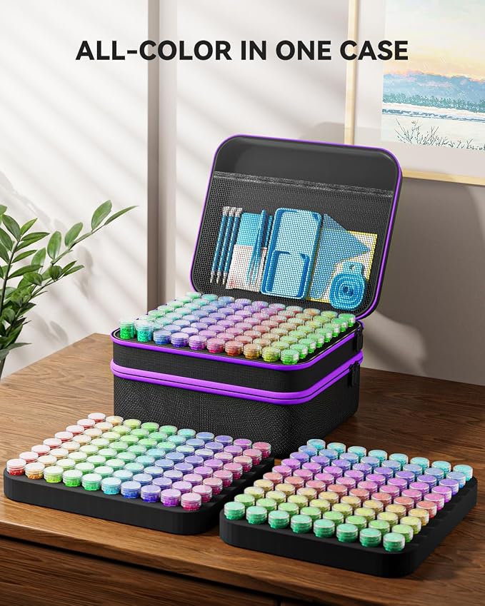 ARTDOT 240 Slots Storage Container for Diamond Art Kits for Adults,Portable Bead Storage Boxes for Diamond Painting Accessories and Tools