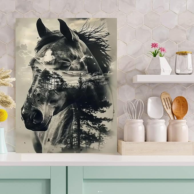 Meothan Diamond Art Kits for Adults Horse Diamond Painting Kit 12x16in