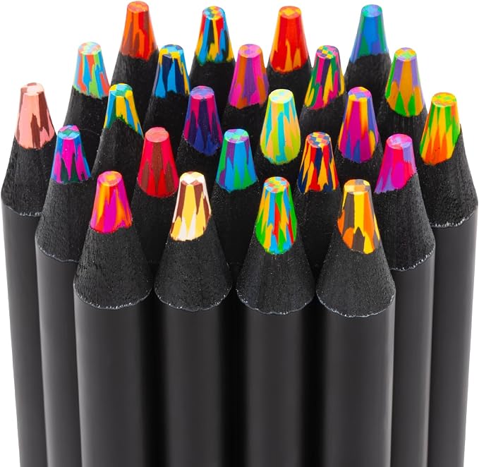 Yangmei Art Supplies, 24 Rainbow Colored Pencils, Teen Girl Gifts