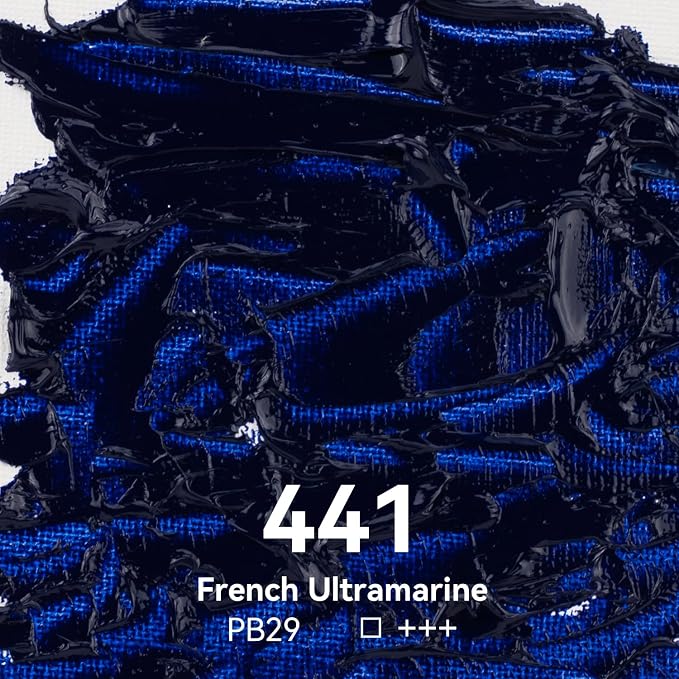 PHOENIX French Ultramarine Oil Paint - 40ml / 1.35 Fl oz. Single Tube - Artist Quality Oil Based Paint for Professionals