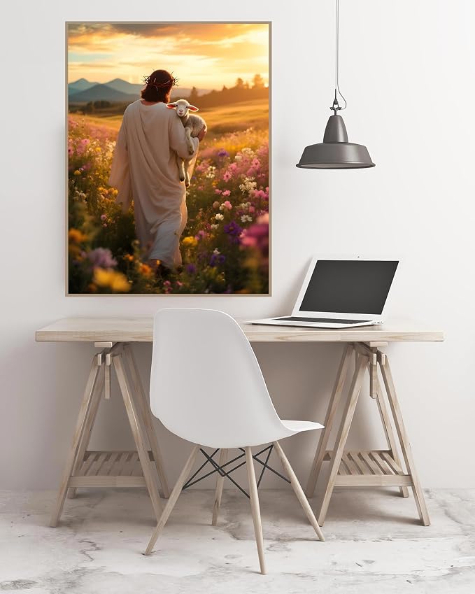 askkqtx Jesus Diamond Art Kits for Adults 12x16 Inch