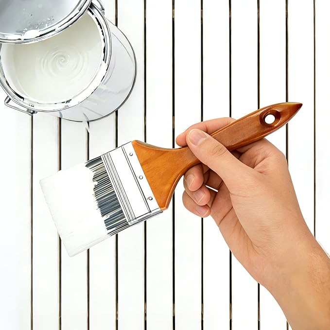 Great Andrew Paint Brushes 2 Inch, Wood Handle, 6 Pack
