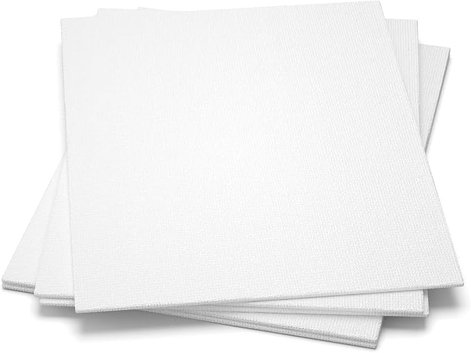GOTIDEAL Canvases for Painting, 16x20 inch of 5 Pack, 100% Cotton | Professional Primed White Blank Flat Canvas Panels, Artist Canvas Boards for Acrylics Painting, Oil Watercolor Tempera