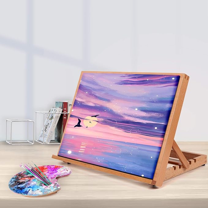 Falling in Art 5 Position Wood Drafting Table Easel Drawing&Sketching Board | 16 1/2 Inches by 12 1/8 Inches