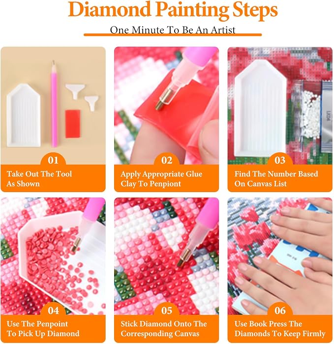 Diamond Art Kits for Adults, Flag Cross DIY Diamond Painting for Beginners | 12x16 Inch, Full Drill Round Dots, Religious Christian 5D Gem Art Craft Kits, Home Decor, Stress Relief Relaxing Hobby Gift