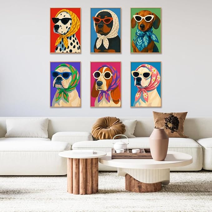 VeGuude Diamond Art Kits for Adults, 3 Pack Funny Dog Diamond Painting Kits
