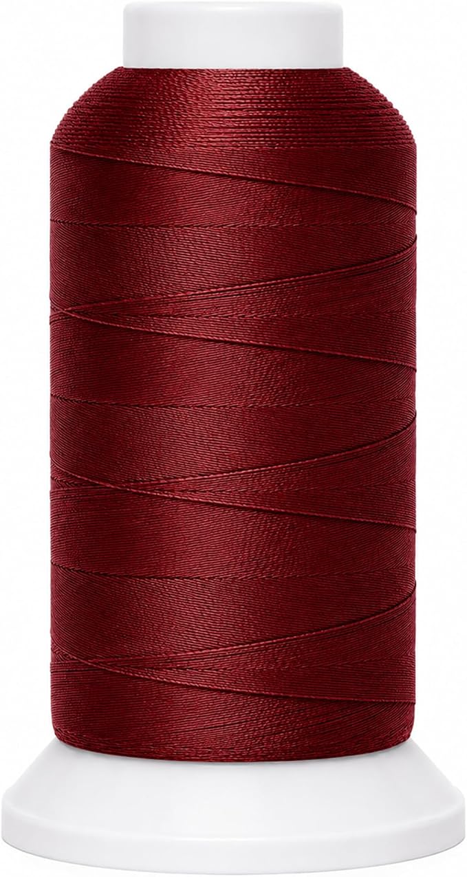 Mandala Crafts Maroon Tex 90 Polyester Heavy Duty Thread for Upholstery | 1500 Yds T90 UV Resistant Strong Thread for Leather Sewing, Marine, Drapery, Jeans, Hair Weaving & Extension, Outdoor