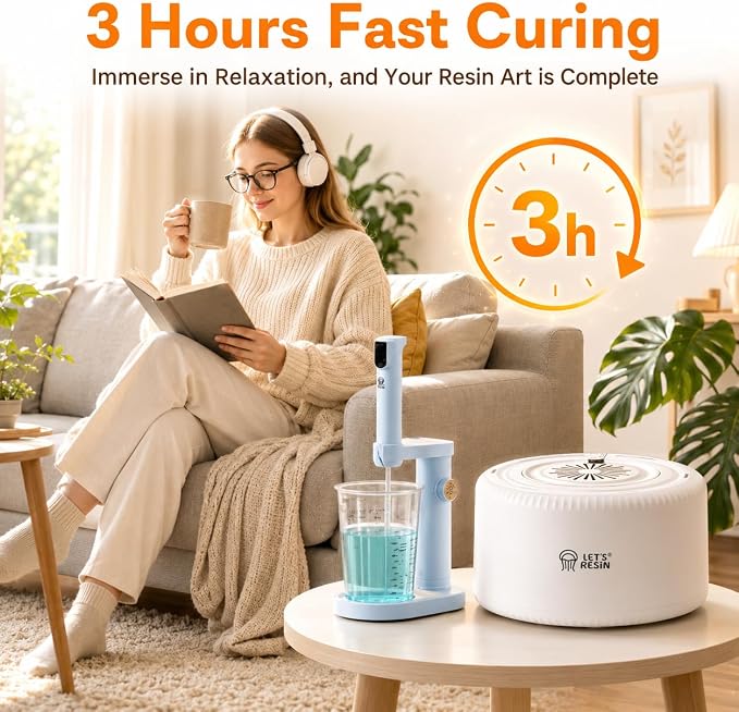 LET'S RESIN Curing Machine for Resin - 3 Hours Auto Dryer with Large Tray