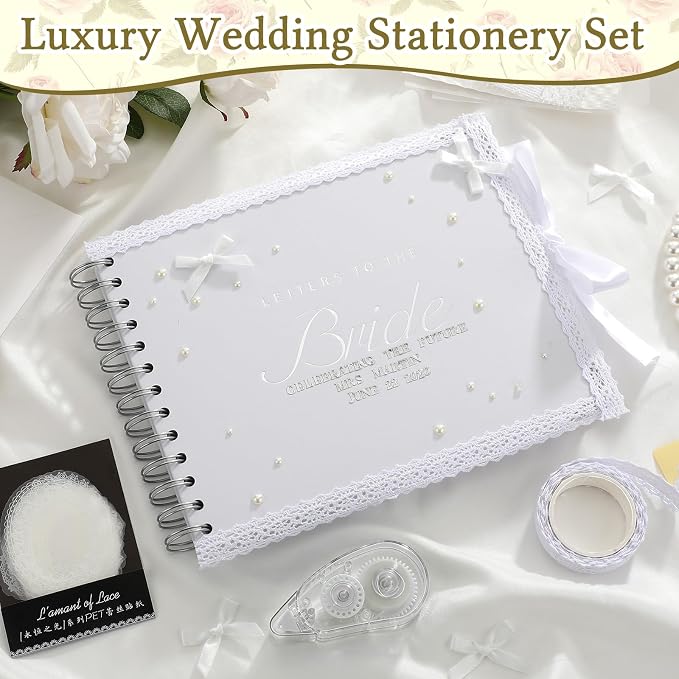 Letters to Bride Scrapbook,8.5 X 7 Inch,Classic,Silver
