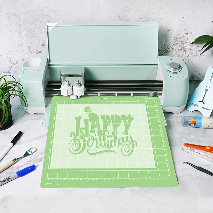 Gwybkq Cutting Mat 12"x12" Standard Grip 8 Pack, Compatible with Cricut Maker 4/Explore Air/One, Non-Slip Durable Adhesive Mats, Replacement Cutting Accessories for Die-Cutting, Quilting & Crafts