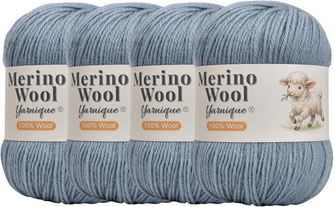 1oo% Australian Merino Wool Yarn, Sport Weight, 4 Balls – 656 Yds