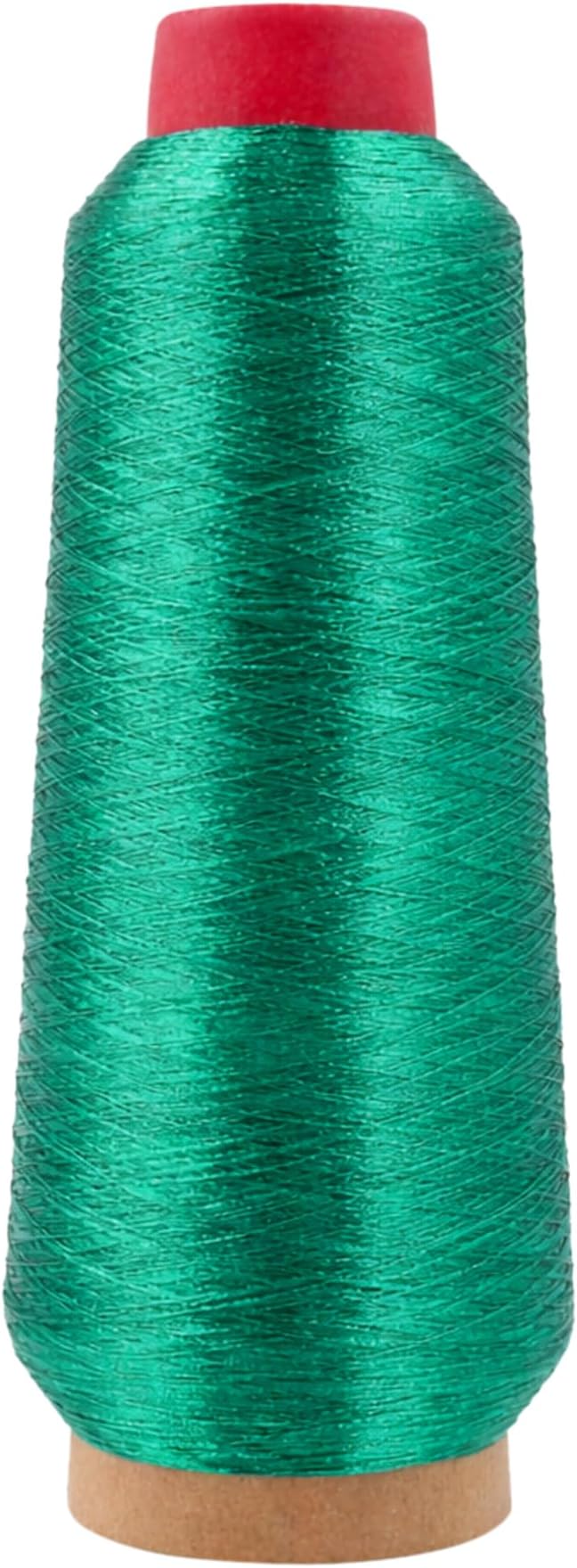 Mandala Crafts Metallic Emerald Green Embroidery Floss for Sewing, 3281 Yard Spool