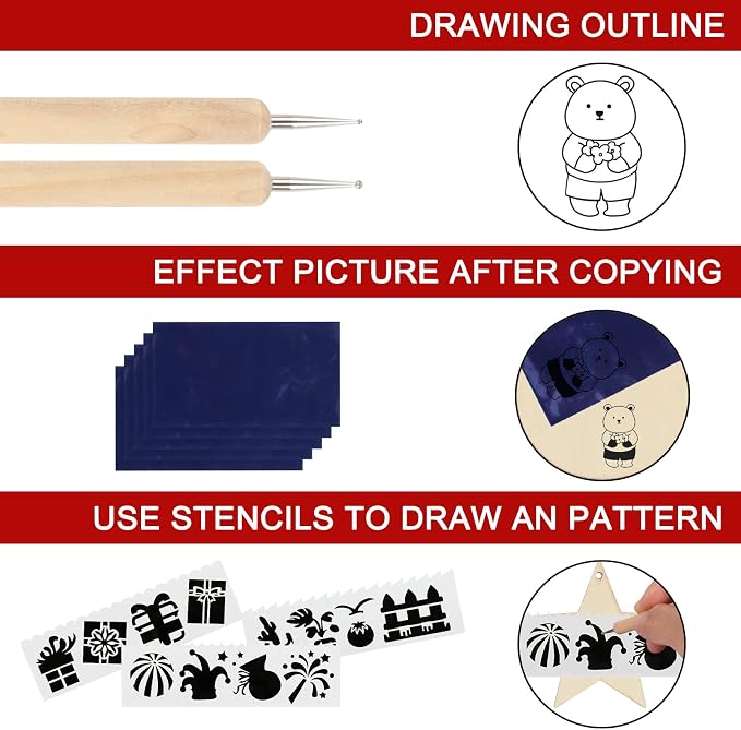Wood Burning Kit for Beginners, 73PCS Professional Wood Burning Pen Tool