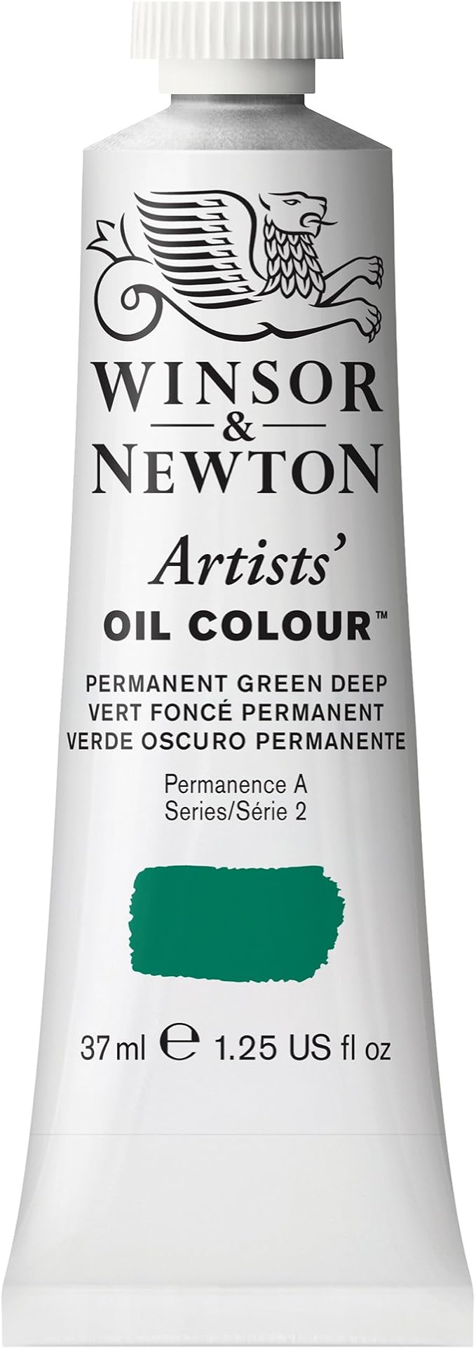 Winsor & Newton Artists' Oil Paint, 37ml Tube, Permanent Green Deep