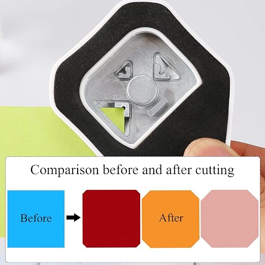 3 Way Chamfer Corner Punch, 3 in 1 Craft Paper Corner Cutter for Paper Crafts, Laminate, Cardstock, Business Card, DIY Projects, Photo, Card Making and Scrapbooking