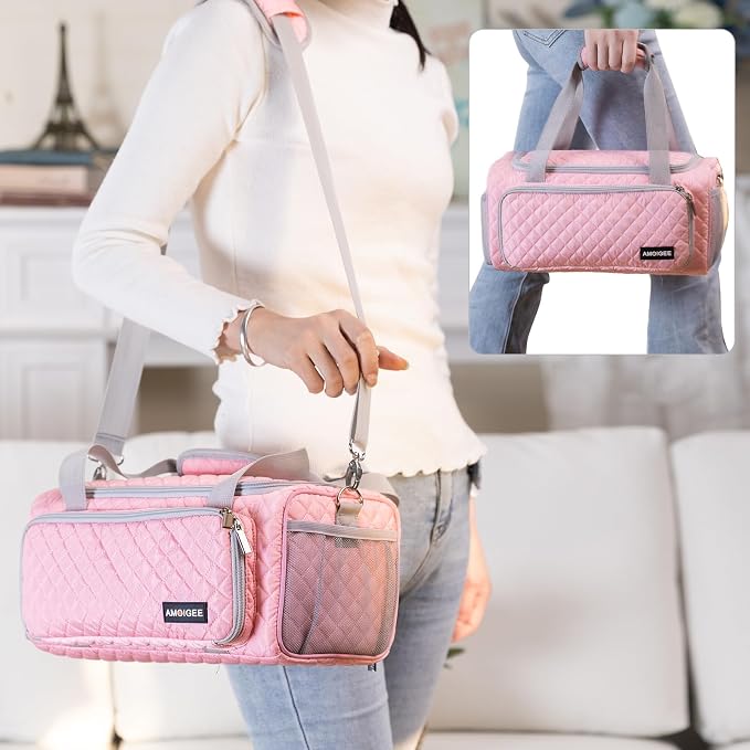 AMOIGEE Carrying Case for Cricutt Joy Xtra, Joy Extra Bag, Full Open Case with Pockets for Cricutt Joy Xtra Accessories and Tools, Dust Cover, Mat