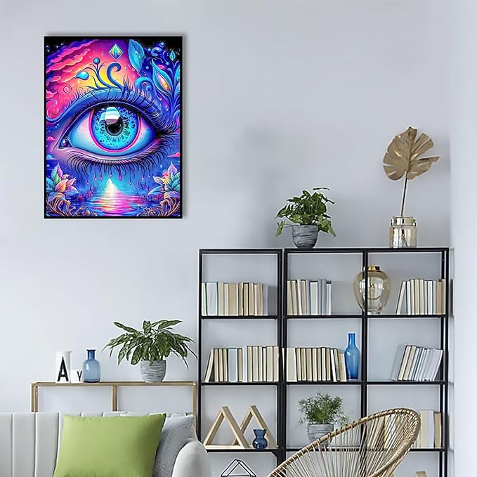 ijbnhd 5D Diamond Art Kits for Adults Eye 12X16in